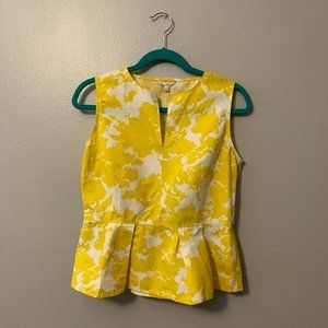 Gap Yellow Peplum Top